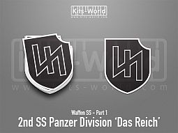 Kitsworld SAV Sticker - Waffen SS - 2nd SS Panzer Division 'Das Reich' 